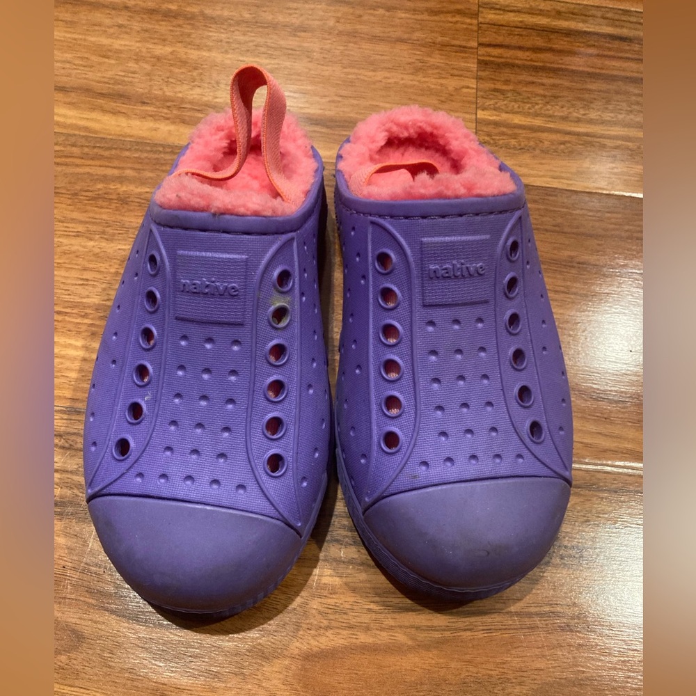 Native Shoes Kids Jefferson Cozy Toddler Purple with Pink Lining 10C